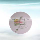 9" Two Tone Orange Melamine Round Serving Side Plate / Tray thumbnail-4