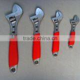 CHROME PLATED ADJUSTABLE WRENCH WITH RUBBER HANDLE thumbnail-2