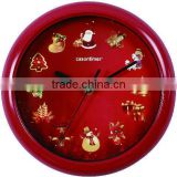 Cason christmas wall clock with funny musical sound