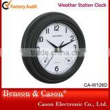 Cason Christmas Weather Station Wall Mounted Clock (Silver) thumbnail-3