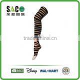 Fashion Lady's Thin Transparent Oblique Stripe Black Tights thumbnail-3