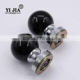 Zinc Metal Black Globe Shape Glass Handle Door Knobs Cover