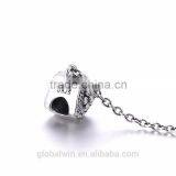 Vintage Royal Embossment Flowers S925 New Arrivals Safety Chain Imitation Stone Flower Automatic Adjust Silver Chain Charm A020 thumbnail-4