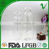 Cold Press Juice PET Empty Plastic Bottle With Tamper Evident Cap