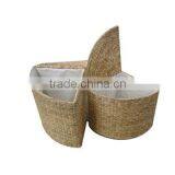 Eco Friendly High Quality Cheap Price Sedge Basket, Clothes Serving for Lovely Family thumbnail-1