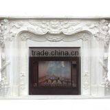 Natural White Marble French Style Fireplace Mantel thumbnail-1