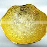 New Design Wedding Gift and Return Gift Gold Plated Brass Bowl thumbnail-2