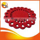 High Quality 3mm Flower Shape Felt Wine Coaster Mat for Promotion thumbnail-1