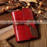 Cy280 11*8cm Retro Fashion Leather Leaves Men's Women's Creative Tying Card Pack Card Holders thumbnail-1