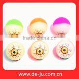 Eyeball Printed Halloween Children Pink Bouncing Rubber Ball thumbnail-1