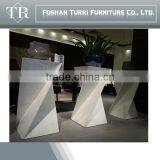 Modern White Travertine Marble Flower Stand for Sale thumbnail-5