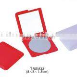 Folding Plastic Pocket Make up Mirror Double Side Square Mirror and Round Mirror thumbnail-1