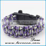 2016 Best Sell Firestarter Plastic Whistle Survival Paracord Bracelet thumbnail-3