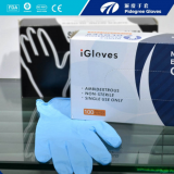 Blue Nitrile Gloves Disposable Nitrile Medical Examination Gloves Powder Free thumbnail-4