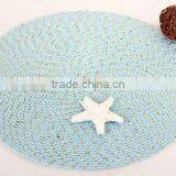 Light Blue Pp/pet Placemat for Christmas Dinner Set/round Placemat