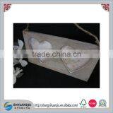 Vintage Custom Made Heart Carved Wooden Photo Frame CN thumbnail-1