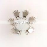 3/4inch PALM Design High Quality Metal Suspender Clip With Plastic Teeth Inside for Garment thumbnail-4