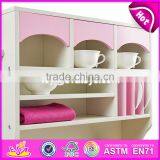 New Design Luxurious Girls Pretend Play Toys Wooden Pink Toy Kitchen W10C281 thumbnail-2