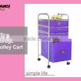 Color Furniture Rolling Waterproof Plastic Drawer Office Organizer Cart With Wheels thumbnail-6