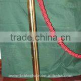 Silver Banquet Hand Railing Stanchions Chrome Railing With Red Ropes thumbnail-1
