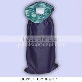 Denim Wine Bottle Gift Pouch With Drawstring thumbnail-1