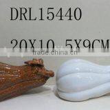 Lying Ceramic Pumpkin Lantern LED Festive Lantern Holloween Decorations thumbnail-3