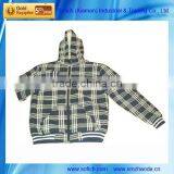 020--100%polyester Mens Check Fleece Jacket