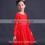 Casual Style Girls Clothes Long Sleeve Princess Costume Winter Children Dress Girl With Beads thumbnail-3