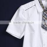 Guangzhou Manufacture Classic Summer School White Dress Shirt thumbnail-4