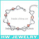 46038 Silver Heart Bracelet thumbnail-1