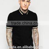 High Quality Casual Fit Men Black Pique Polo Shirt Manufacturer in China thumbnail-1