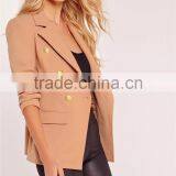 MGOO Custom Made Women Short Slim Fitting Suit Blazers Nude Blazer Military One Button Office Blazers thumbnail-2