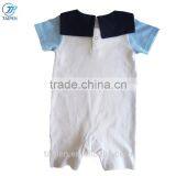 Short Sleeve Baby Bodysuit Navy Style 100% Cotton Romper For Toddler Knitted Kids Clothes Wholesale thumbnail-2