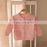 S32897W Kids Sweater Knitted Sweater Girls Sweater Beading Neck Kids Cardigan thumbnail-2
