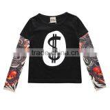 S17494A New Tattoo Sleeve Boys T Shirt Spring Autumn Children Clothes thumbnail-3