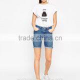Rolled Sleeves Boyfriend T-Shirts Women Printed Custom T-shirt thumbnail-5