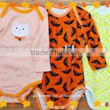 5 Piece 100% Cotton Baby Girls Romper Jumpsuit Overall Sets thumbnail-2