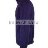 ISO9001/BSCI Manufature Purple Zipper Mens Blank Wool Sweater thumbnail-2