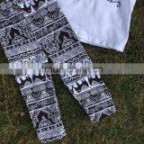 Full Stock Aztec Otufits Children Set "Awesome" Long Sleeves Kids Clothing Pants Boutique Girls Clothes With Headband Sets thumbnail-2