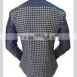 2017 Latest Design Men' Plaid Cotton Shirt With Contrast Color on Placket thumbnail-5