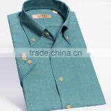Latest Fashion Design Solid Color Button Down Collar Linen Shirt thumbnail-1