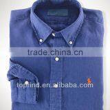 Fashion Deep Blue , White Polo Branded,soft ,breathable Linen Shirt for Man thumbnail-1