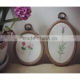 High Quality Cheap Imitation Wood-grain ABS Oval Embroidery Hoop thumbnail-2