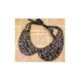 Resin Rhinestone Collar Necklace Beaded Neckline thumbnail-3