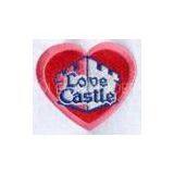 Embroidered digitized on polyester / spandex, four colors and 2.5 inch w for hats and bags