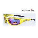 Ladies UV Protection Polarized Sport Sunglasses Yellow Frame For Cycling thumbnail-1