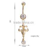Dangle Body Jewelry Eagle Tassel Gold Belly Button Ring thumbnail-5