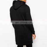 China Supplier Men's Clothing Custom Cotton/Polyester Fleece Extra Long Tail Hoodie Sweatshirt thumbnail-4