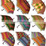 Vintage Embroidered Handmade indian parasols umbrellas