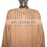 Full Sleeve Short Khadi Yoga Kurta, Size : Chest 46 x Height 30 Inches (medium). thumbnail-2